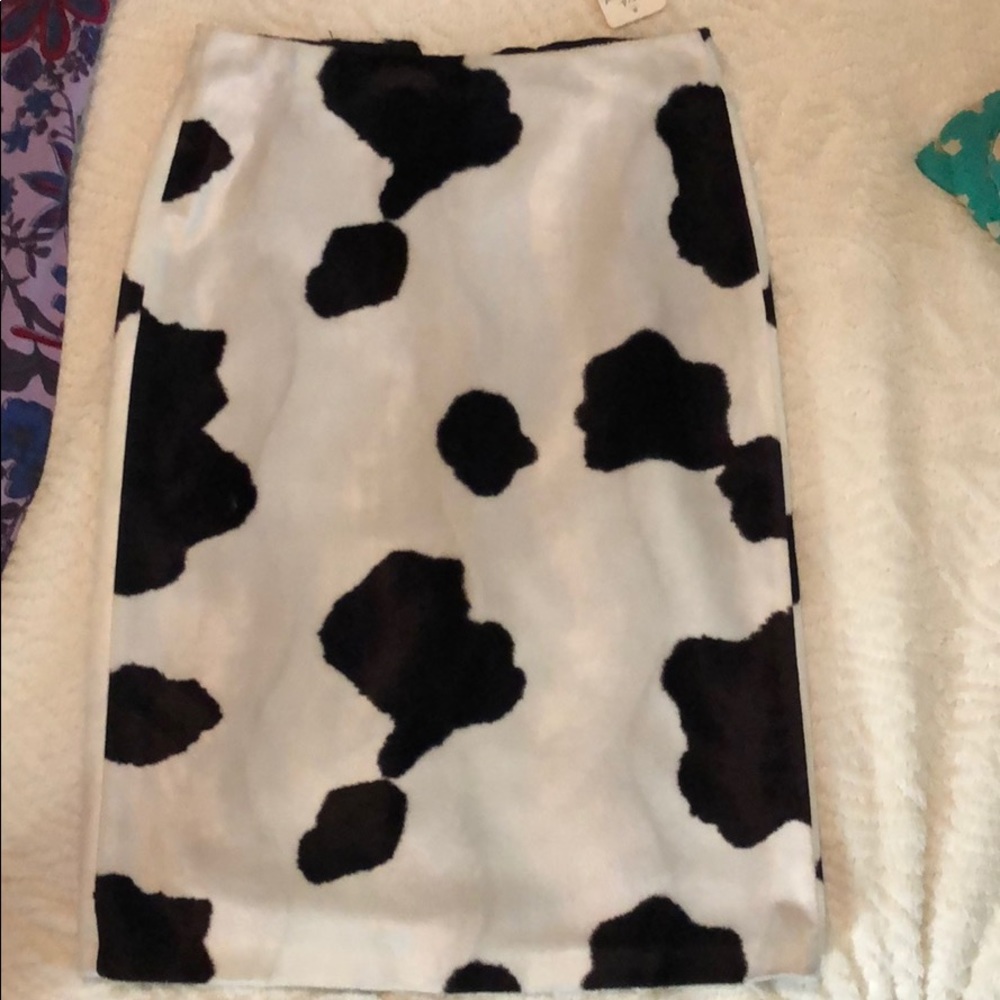 Cow print skirt